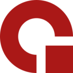 Red circular ring with a square notch extending from the bottom-right edge.