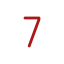 White circular badge with a red number 7 in the center.