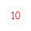 Red circular badge showing the number 10, indicating unread notifications.